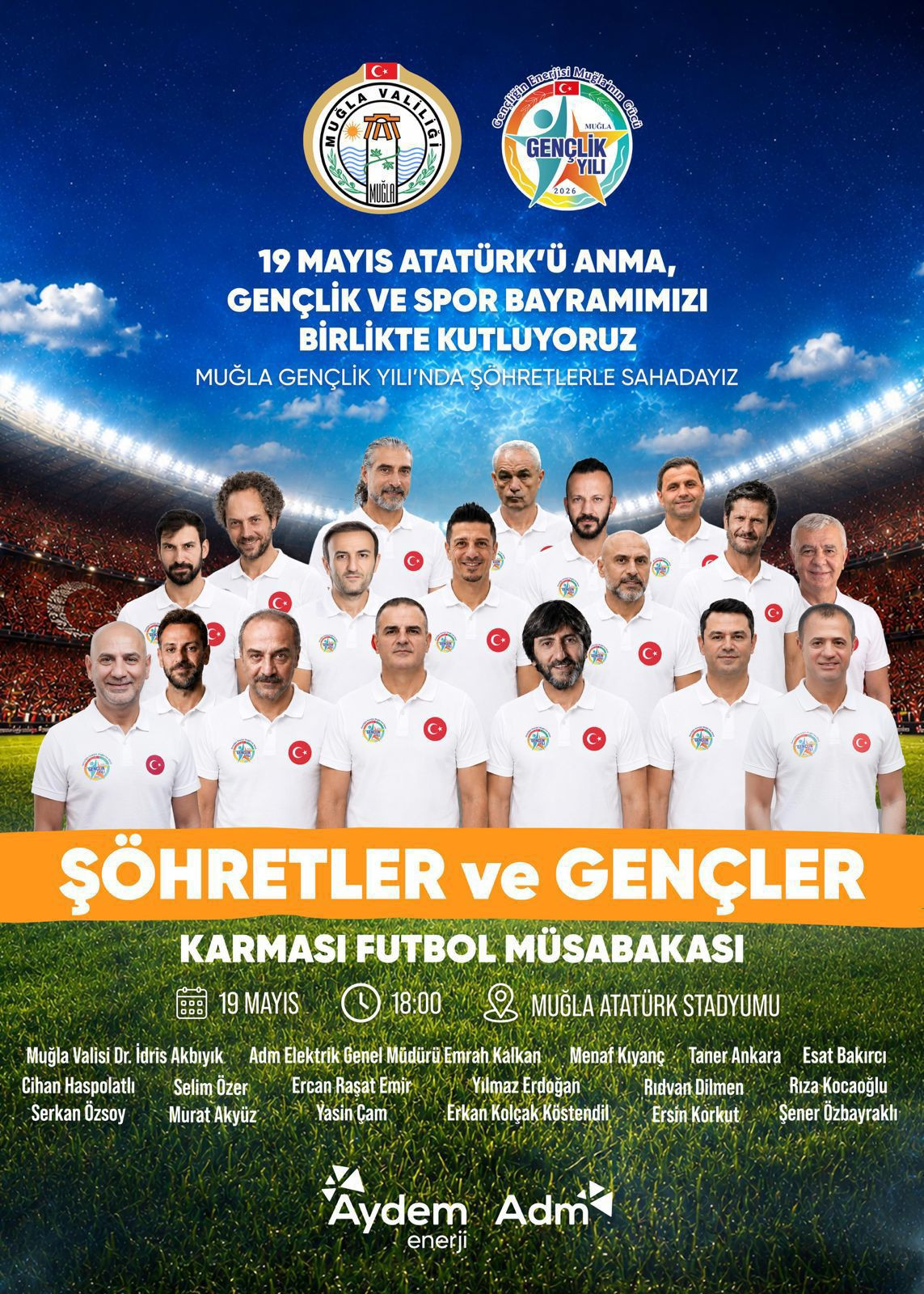 Şöhretler ve Gençler Karması Futbol Müsabakası'na Davetlisiniz!